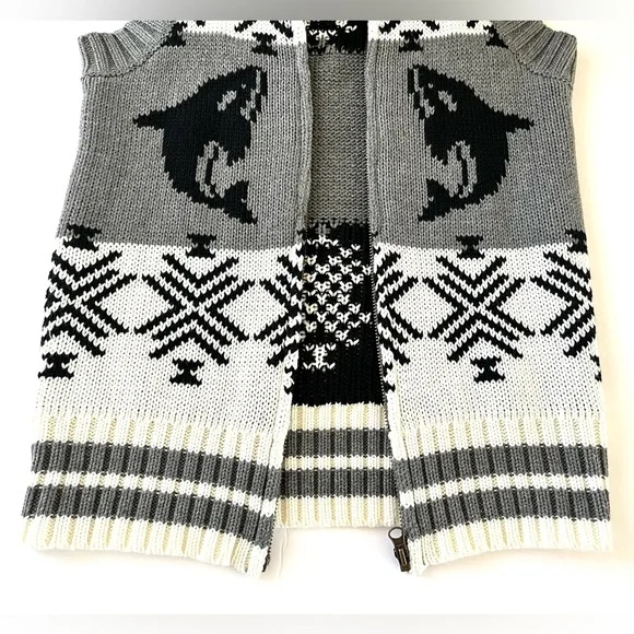 Kersh Sweater Vest. Size: S Color: White/Gray - Picture 4 of 8